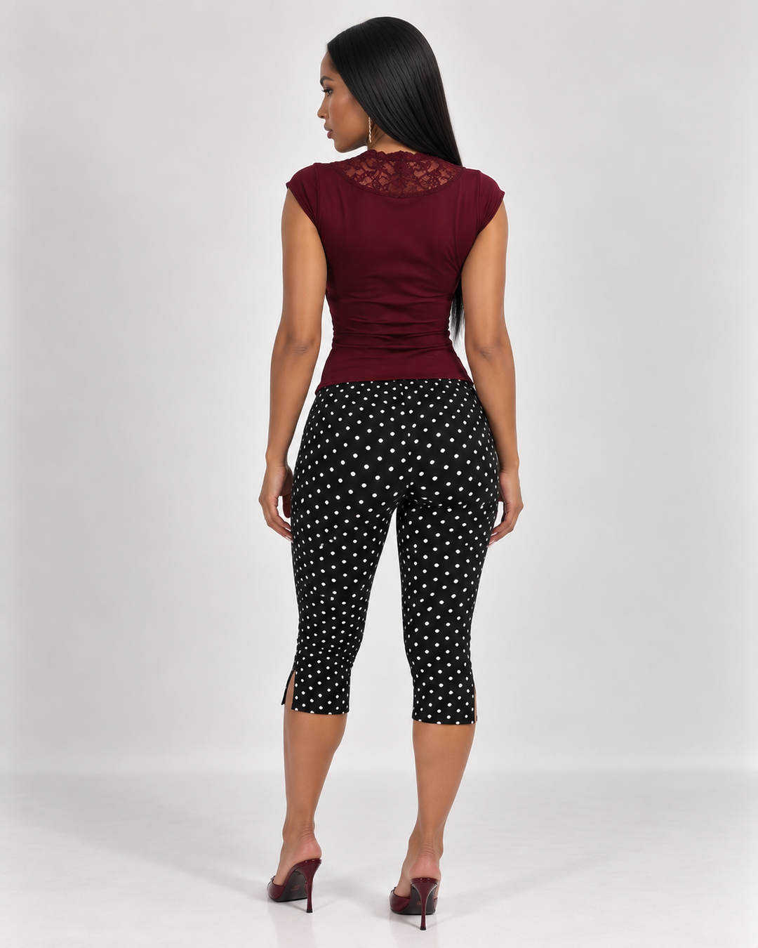Élodie Lace Top Burgundy