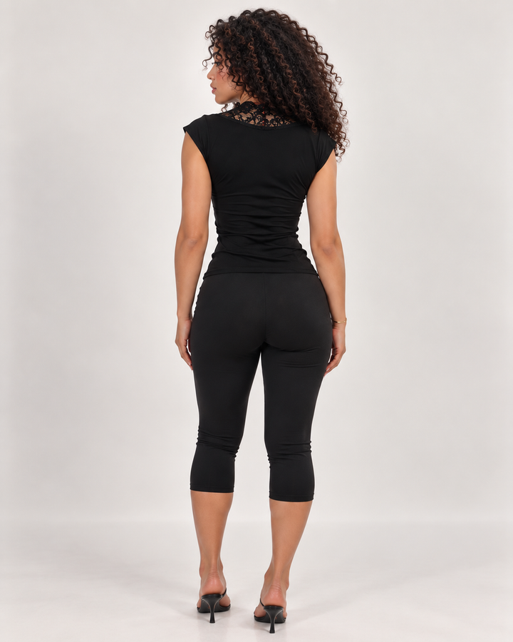 Élodie Lace Top Black