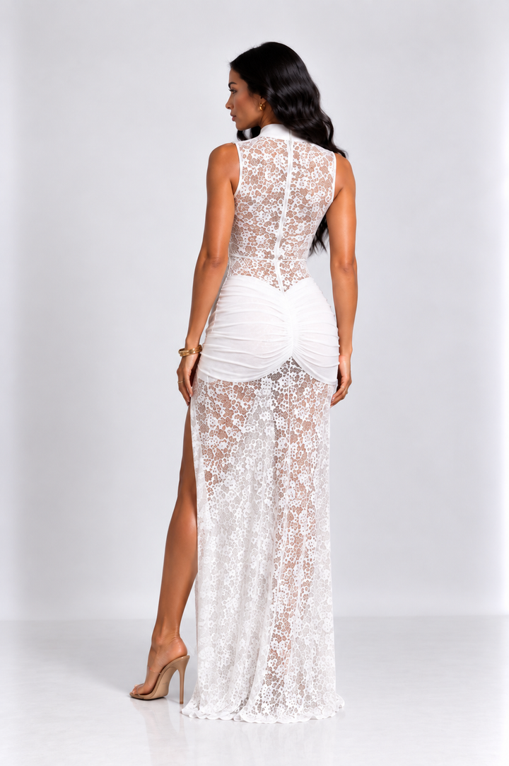 White lace dress