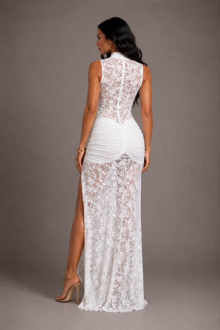 White lace dress